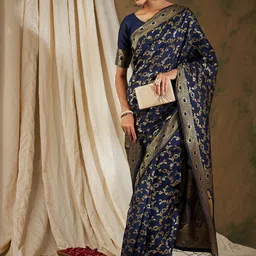 Ishin Woven Design Zari Banarasi Saree-image-70