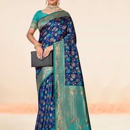 anouk rustic Anouk Floral Woven Design Zari Kanjeevaram Saree-picture-31