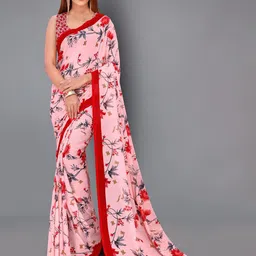 moda rapido ANAND SAREES Floral Printed Georgette Saree-picture-23