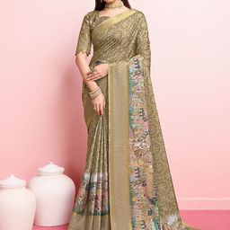 Mitera Kalamkari Printed Zari Pure Silk Saree-picture-41
