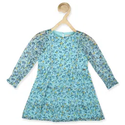 Peter England Girls Floral Printed A-Line Dress-image-81