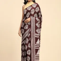 RACHNA Batik Printed Satin Ready to Wear Ilkal Saree-picture-36