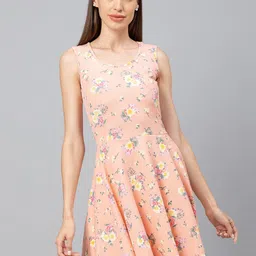 Globus Peach-Coloured Floral Dress-picture-37