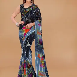 moda rapido ANAND SAREES Floral Printed Saree-picture-18