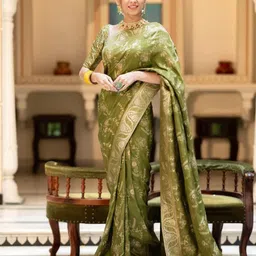 Flosive Floral Zari Art Silk Banarasi Saree-picture-41