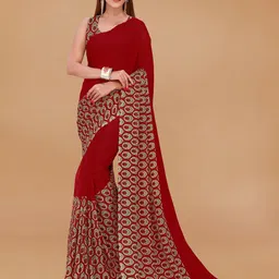 moda rapido ANAND SAREES Printed Saree With Blouse Piece-picture-36
