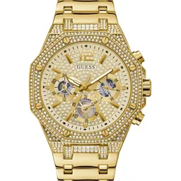 GUESS Men Embellished Dial & Stainless Steel Bracelet Style Straps Analogue Watch GW0419G2-image-22