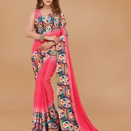 moda rapido ANAND SAREES Geometric Printed Saree-picture-24