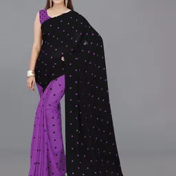 moda rapido ANAND SAREES Polka Dot Printed Saree-picture-31