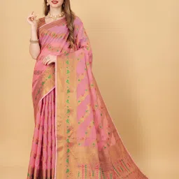 KALINI Ethnic Motifs Zari Jamdani Saree-image-40