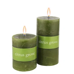 Perenne Design Green Textured Lemon & Lime Scented Pillar Candle-picture-32
