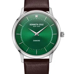 Kenneth Cole Men Green Dial & Brown Leather Straps Analogue Watch-picture-26