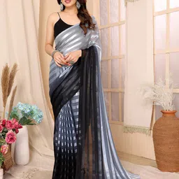 ANAND SAREES Striped Satin Saree-image-68