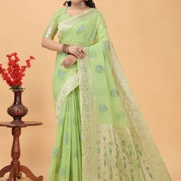 RUDIT CREATION Zari Woven Ethnic Motifs Saree-picture-23