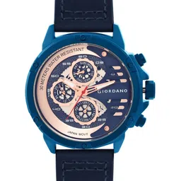 GIORDANO Men Skeleton Dial & Blue Leather Straps Analogue Watch-picture-22