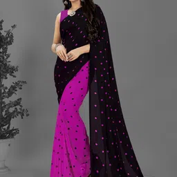 moda rapido ANAND SAREES Polka Dot Printed Saree-picture-14