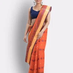 Angoshobha Ethnic Motifs Woven Design Pure Cotton Saree-picture-37