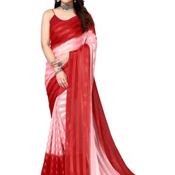 ANAND SAREES Striped Satin Saree-image-27