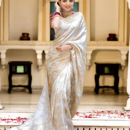 Flosive Woven Design Zari Art Silk Banarasi Saree-picture-39