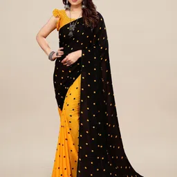 moda rapido ANAND SAREES Polka Dot Printed Saree-picture-21