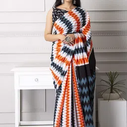 Pinkcity Trade World Floral Pure Cotton Bagru Saree-picture-49
