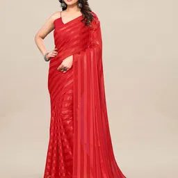 moda rapido ANAND SAREES Striped Satin Saree-picture-26