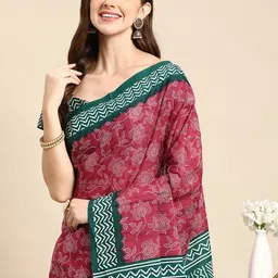 RATAN Ethnic Motifs Pure Cotton Saree image 1