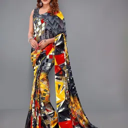 moda rapido ANAND SAREES Geometric Printed Saree-picture-15