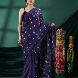 Angoshobha Floral Embroidered Saree-image-7