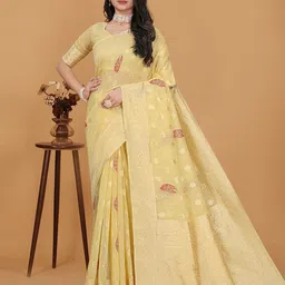 RUDIT CREATION Zari Woven Ethnic Motifs Saree-image-34