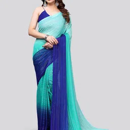 ANAND SAREES Striped Satin Saree-image-56