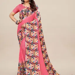 moda rapido ANAND SAREES Geometric Printed Saree-picture-14