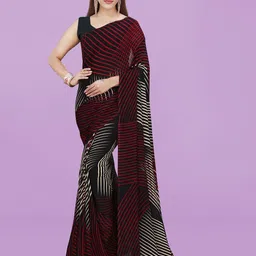 moda rapido ANAND SAREES Striped Printed Saree-picture-26