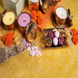 OHRIA AYURVEDA Copper Toned Brass Scented Candles-picture-18
