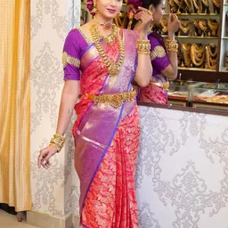 Aldwych Floral Woven Design Zari Designer Banarasi Saree-picture-31