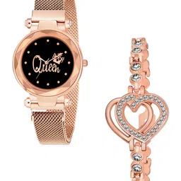 CERO Women Brass Embellished Dial & Bracelet Style Straps Analogue Watch-picture-41