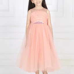 Toy Balloon kids Girls Sequined Embellished Net Maxi Fit & Flare Dress-picture-42
