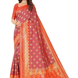 Leeza Store Ethnic Motifs Woven Design Zari Art Silk Kanjeevaram Saree-picture-21