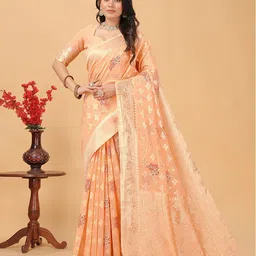 RUDIT CREATION Ethnic Motifs Zari Saree-picture-14