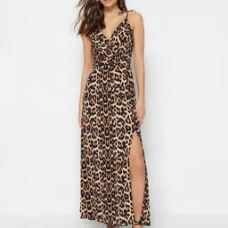 Trendyol Animal Printed A-Line Maxi Dress-picture-36