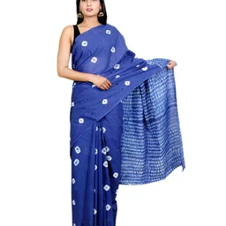 THE FAMILIAR HANDICRAFTS Pure Cotton Ikat Saree-image-14