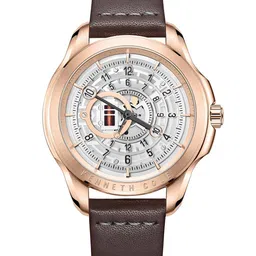 Kenneth Cole Men White Dial & Brown Leather Straps Analogue Watch-picture-29
