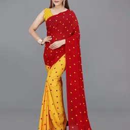 moda rapido ANAND SAREES Polka Dot Printed Saree-picture-23