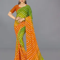 moda rapido ANAND SAREES Striped Printed Saree-picture-15
