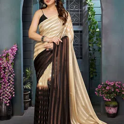 moda rapido ANAND SAREES Striped Satin Saree-picture-12