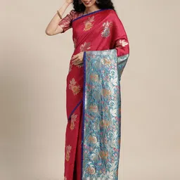 KULNAARI Woven Design Zari Banarasi Saree-picture-29
