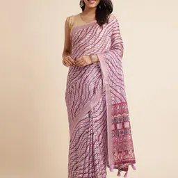 FABMORA Printed Zari Leheriya Saree-picture-40