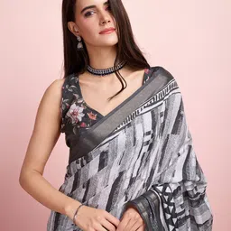 Rekha Maniyar Printed Zari Saree With Blouse Piece-picture-32