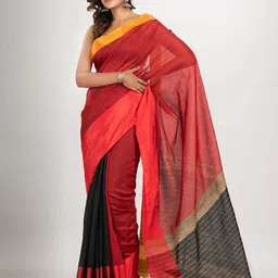 Angoshobha Colourblocked Half And Half Saree-image-45