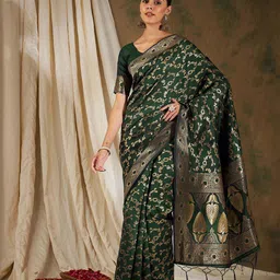 Ishin Woven Design Zari Banarasi Saree-picture-21